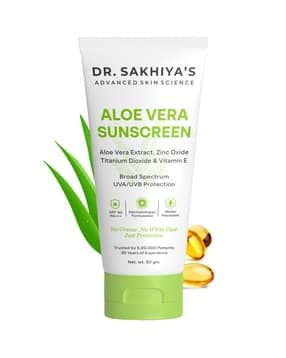 dr. sakhiyas Women Aloe Vera Sunscreen SPF 30 Lightweight Hydrating Sun Protection for Sensitive & Irritated Skin - 50gm-picture-13