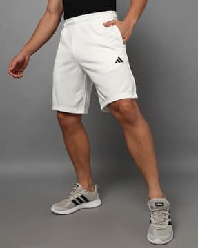 Buy ADIDAS Men Logo Print Shorts Online | Ajio.com