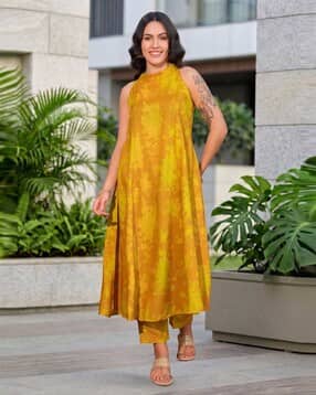 svaraa Women Printed A-Line Kurta & Pants Set-picture-48