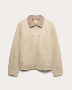 marks & spencer Men Regular Fit Zip-Front Denim Jacket-picture-32