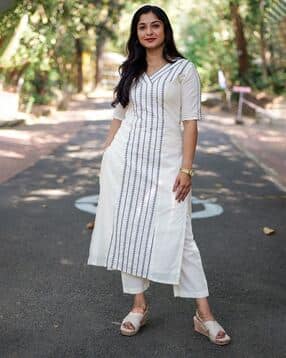svaraa Women Embroidered 2-Piece Straight Kurta Set-picture-33