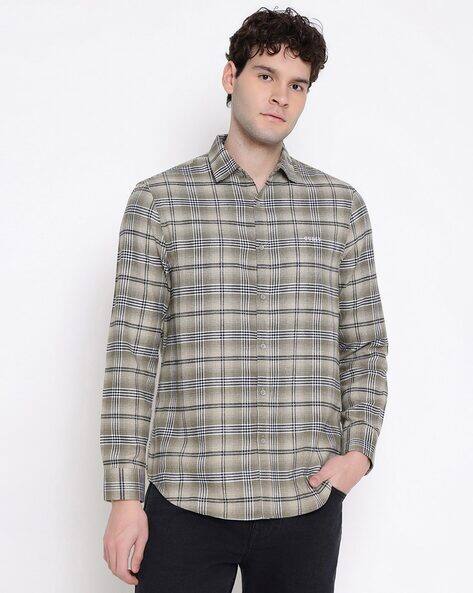 GUESS Men Checked Regular Fit Cotton Shirt