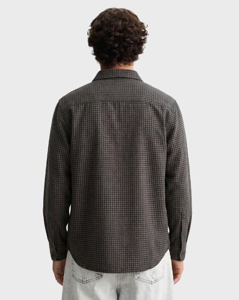 The Indian Garage Co Men Checked Slim Fit Cotton Shirt - Image 3