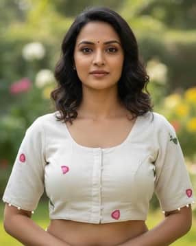 indie picks Embroidered Front Open Blouse-picture-33