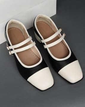 Women Colourblocked Square-Toe Chunky-Heeled Shoes-image-35
