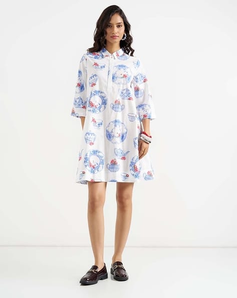 Akkriti by Pantaloons Women Knee Length Printed A-Line Dress