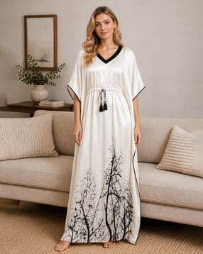 vfyn Women Printed V-Neck Kaftan Nightie-picture-53