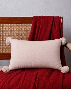 dhrohar Decorative Pillow with Pom Pom Corners-picture-10
