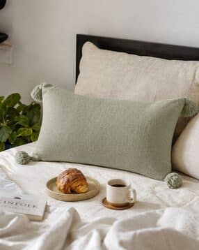 Decorative Pillow with Pom Pom Corners-image-25