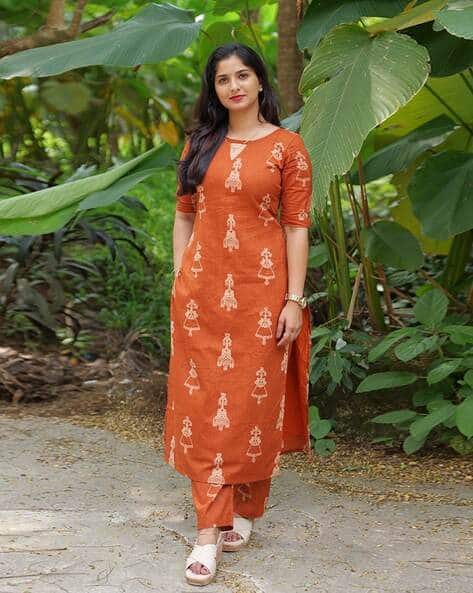 Nyrika Women Printed Straight Kurta Suit Set