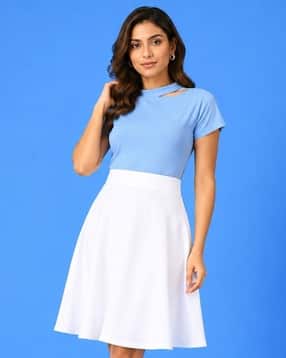 nyrika Women Ribbed Relaxed Fit High-Neck Top-picture-18