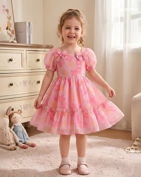 teevos Girls Ruffles A-Line Dress-picture-27