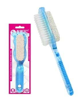 2-in-1 Pedicure Foot File with Brush And Pumice Stone - Blue-image-20