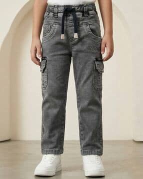 jfr Boys Mid-Rise Regular Jeans with Cargo Pockets-picture-44