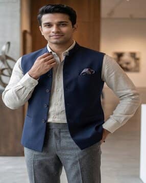 pp perfect productions Men Regular Fit Mandarin-Collar Nehru Jacket-picture-20