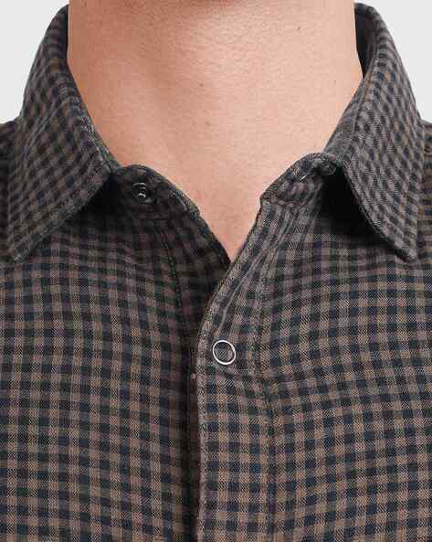 The Indian Garage Co Men Checked Slim Fit Cotton Shirt - Image 6