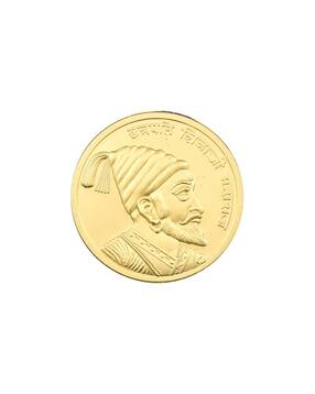5 G 24 Kt (999) Solid Gold Coin - Shivaji-image-33