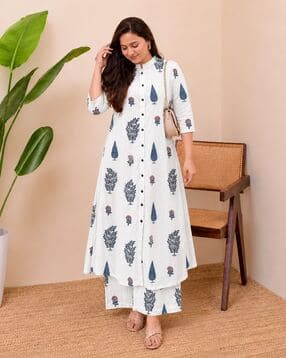 texstile Women Floral Print 2-Piece Flared Kurta Set-picture-24