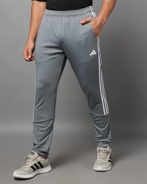 Men Striped Blue Track Pants