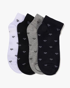 yousta Women Pack of 4 Printed Ankle-Length Socks-picture-32