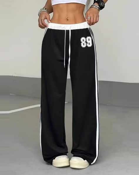 Fyre Rose Women Striped Mid-Rise Athleisure Track Pants