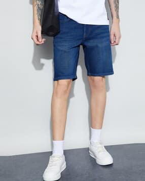 fame forever by lifestyle Men Regular Fit Mid-Rise Denim Shorts-picture-41