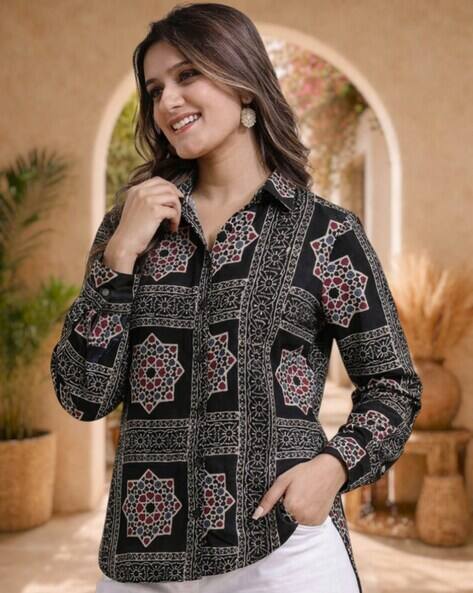 Buda Jeans Co Women Printed Regular Fit Shirt
