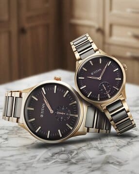 titan His & Her Water-Resistant Couple Chronograph Watch Set-9401394213KD01-picture-52