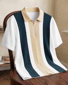 Men Colourblocked Regular Fit Polo T-Shirt -image-34
