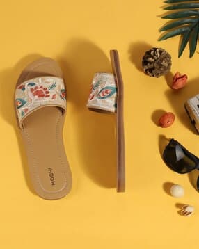 mochi Women Embroidered Slip-On Sandals-picture-24