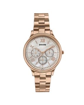 women axis with quartz multifunction ip rg strap analogue watch-87119wm02