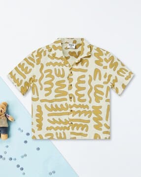 max Printed Regular Fit Shirt with Cuban Collar-picture-44