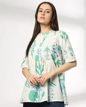 siyahi Women Floral Print Relaxed Fit Tunic-picture-43