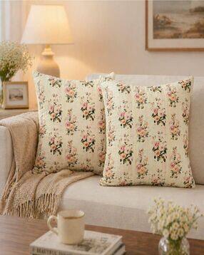 zensha decor Set of 2 Floral Print Cushion Covers 18" x 18"-picture-15
