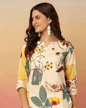 popmantra Women Floral Print Straight Kurti-picture-30