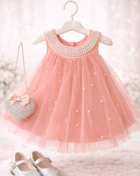 totztouch Girls Embellished Round-Neck A-Line Dress-picture-21
