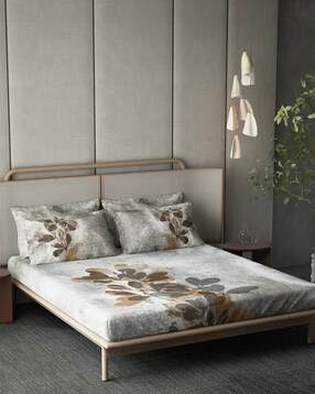 bombay bedding company 210 TC Floral Print King-Size Cotton Bedsheet with Pillow Covers-picture-48