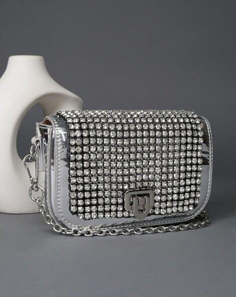 ALLEN SOLLY Women Embellished Sling Bag with Detachable Strap