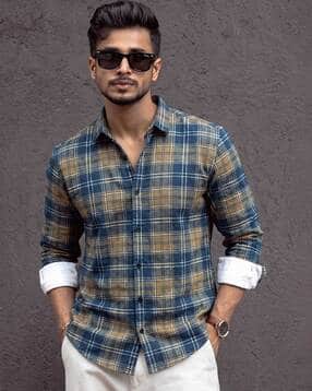 marmic fab Men Checked Regular Fit Shirt-picture-3