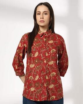 siyahi Women Floral Print Relaxed Fit Shirt-picture-24