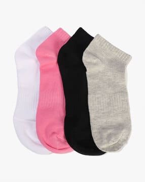 Women Pack of 4 Ribbed Ankle-Length Socks-image-46