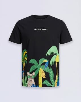 jack & jones Boys Graphic Print Regular Fit Crew-Neck T-Shirt-picture-48