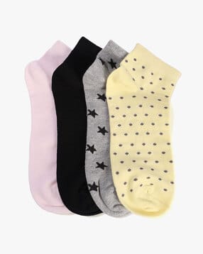 yousta Women Pack of 4 Ankle-Length Socks-picture-39