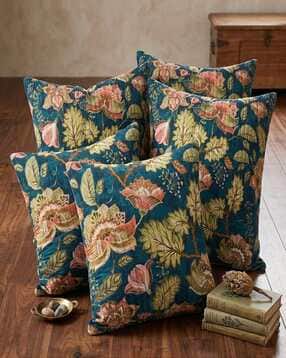 zensha decor Set of 5 Floral Print Cushion Covers 18" x 18"-picture-39
