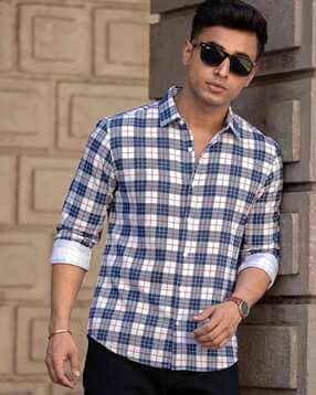 Men Checked Regular Fit Shirt-image-38