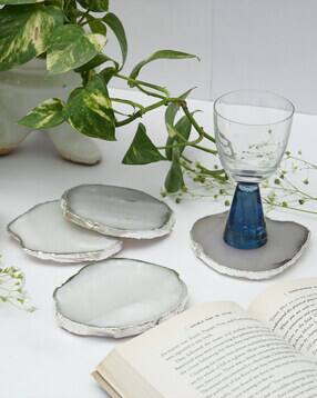 homearte india Set of 4 Silver Plated Coaster-picture-22