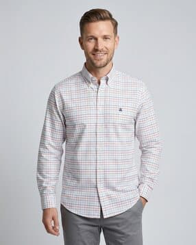 brooks brothers Non-Iron Checked Regular Fit Oxford Shirt-picture-47