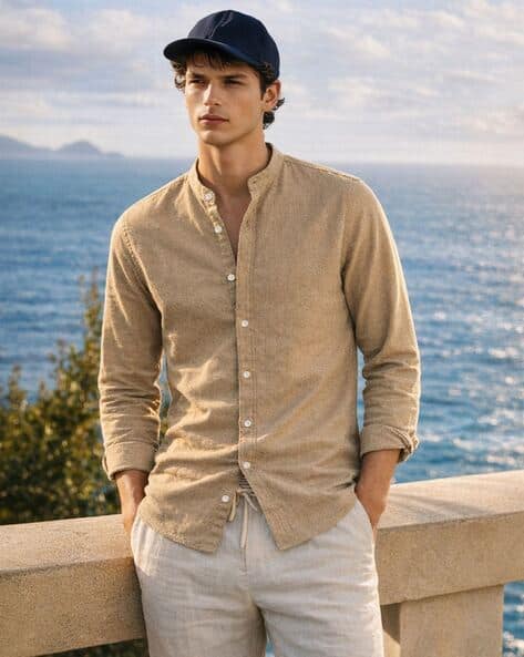 The Indian Garage Co Men Slim Fit Classic Shirt