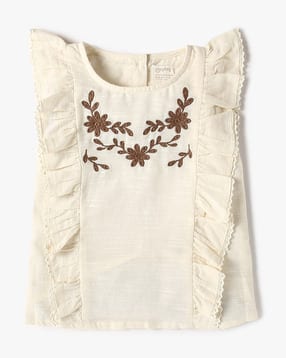playday Girls Floral Embroidered Relaxed Fit Top-picture-12