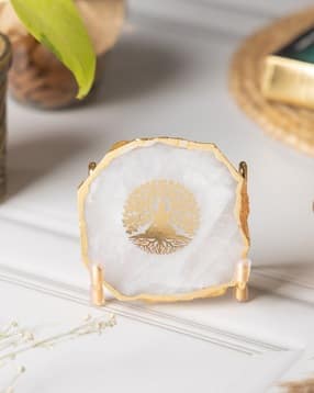 homearte india Agate Showpiece with Metal Base -picture-42